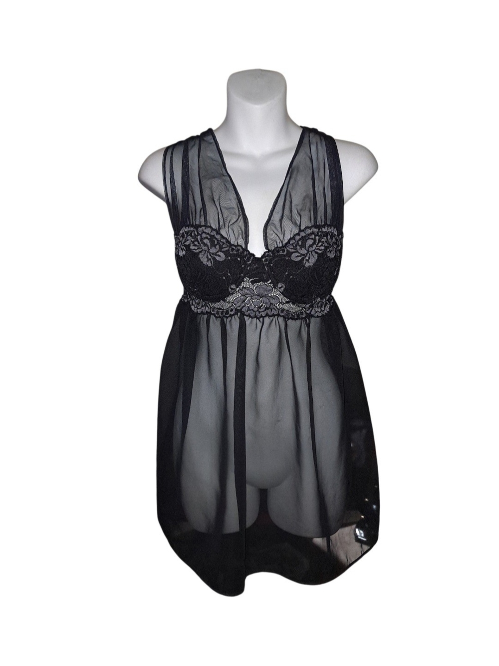 Black Lace Babydoll Chemise Nightwear